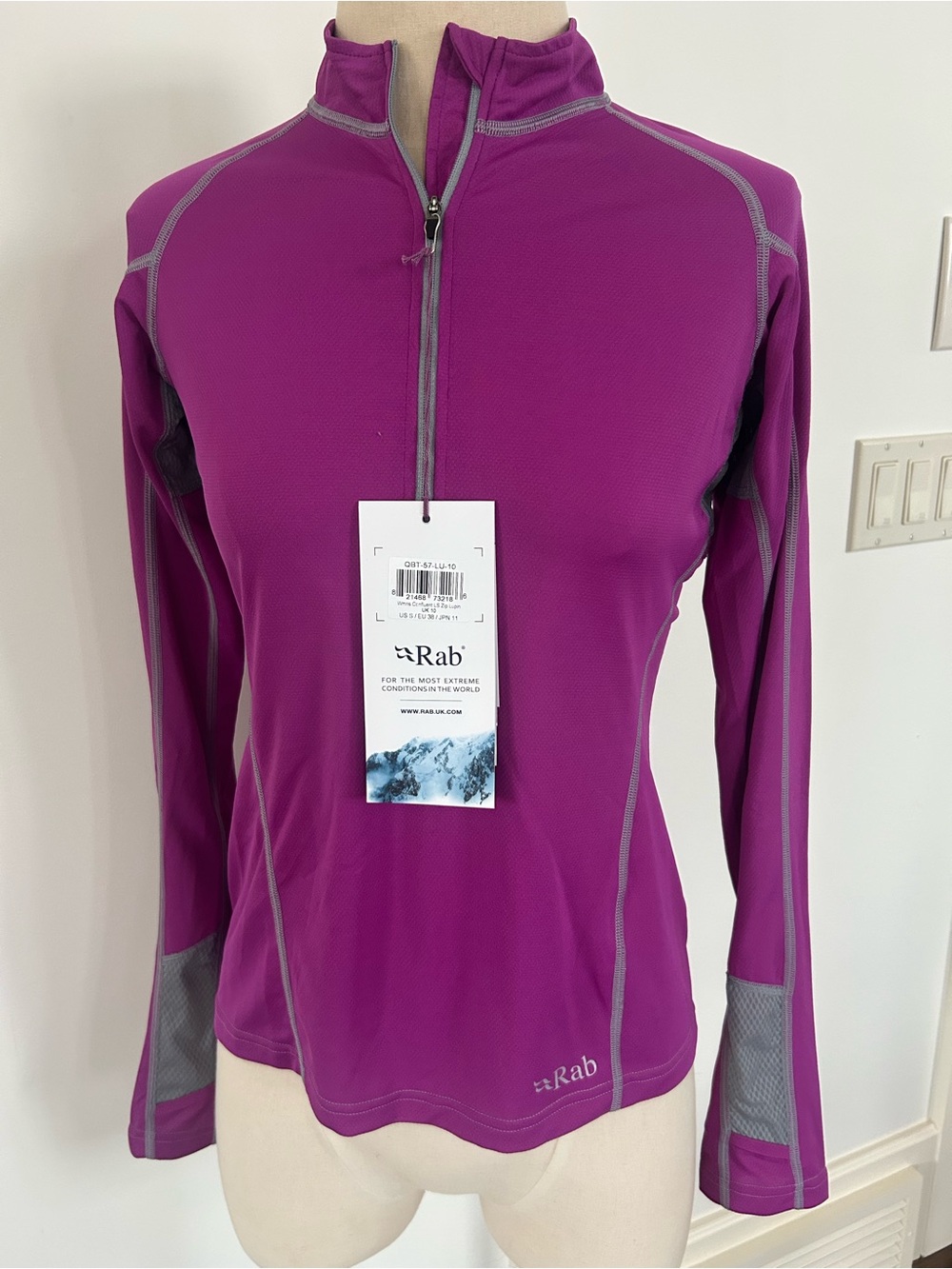 Rab Women's Half Zip Baselayer Pull On Long Sleeve Confluent Sweater